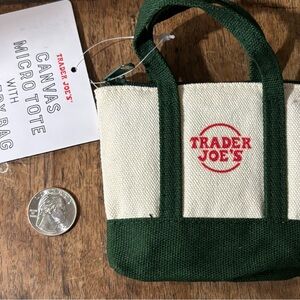Trader Joe's Canvas Micro Tote Bag